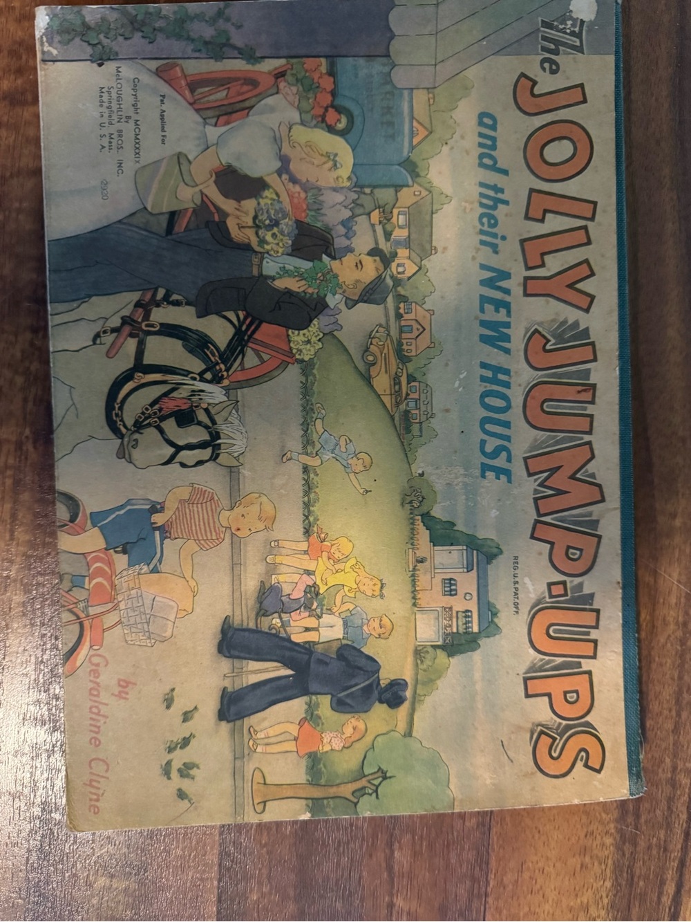 Vintage-Style Kids Puzzle Book "The Jolly Jump-Ups" - Multi-Color